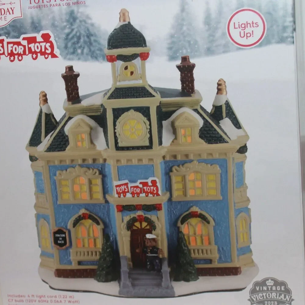 Holiday Time Toys For Tots Christmas Village Building